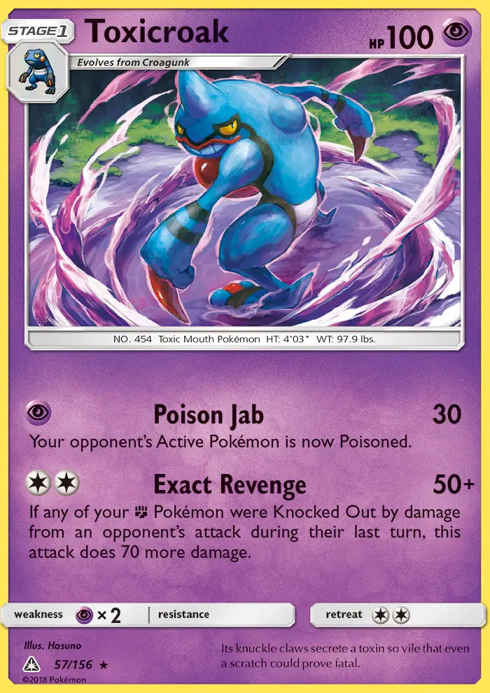 Toxicroak 57 Ultra Prism Pokesingles