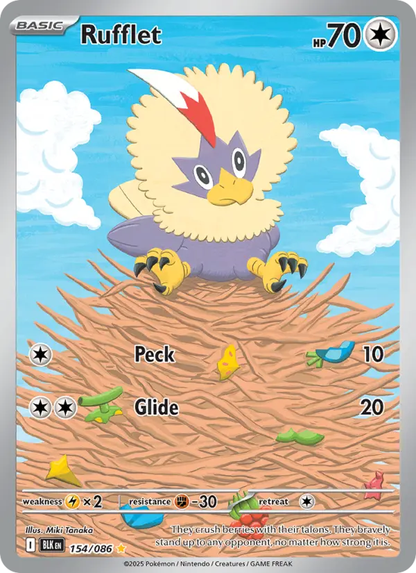 Rufflet 154 Black Bolt Pokesingles