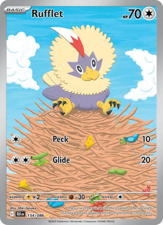 Rufflet 154 Black Bolt Pokesingles