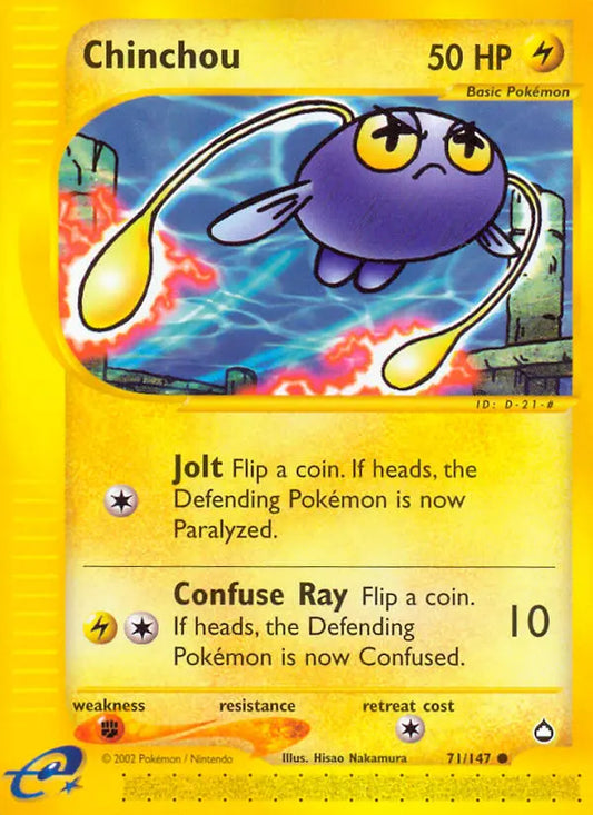 Chinchou 71 Aquapolis Pokesingles