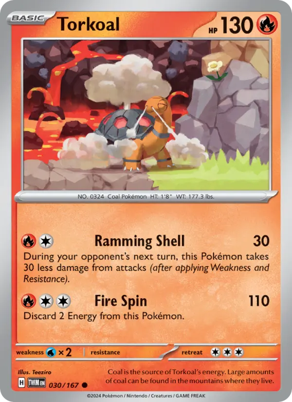 Torkoal 30 Twilight Masquerade Pokesingles