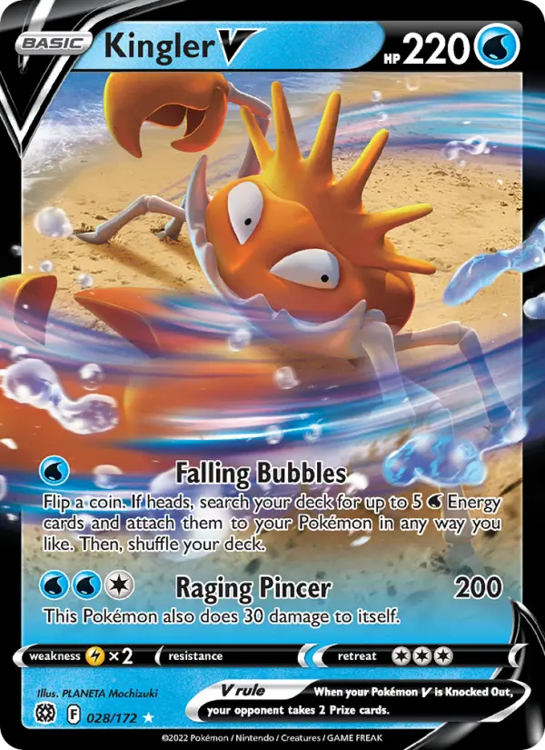 Kingler V 28 Brilliant Stars Pokesingles