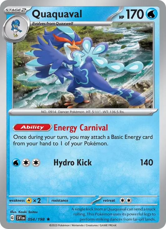 Quaquaval 54 Scarlet & Violet Pokesingles