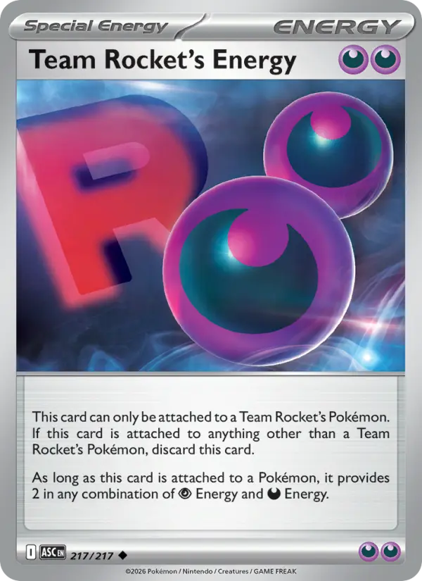 Team Rocket's Energy 217 Ascended Heroes Pokesingles