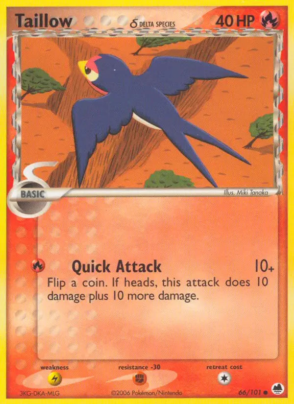 Taillow δ 66 Dragon Frontiers Pokesingles