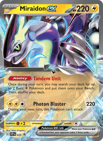 Miraidon ex 28 SVP Black Star Promos Pokesingles