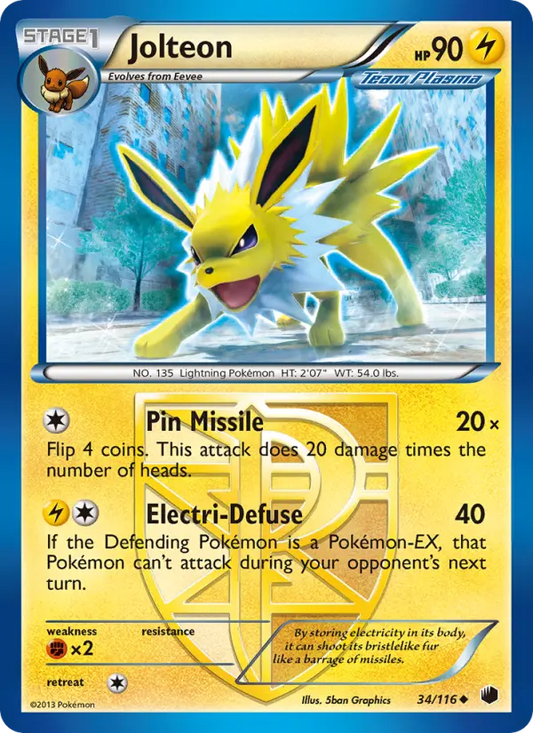 Jolteon 34 Plasma Freeze Pokesingles