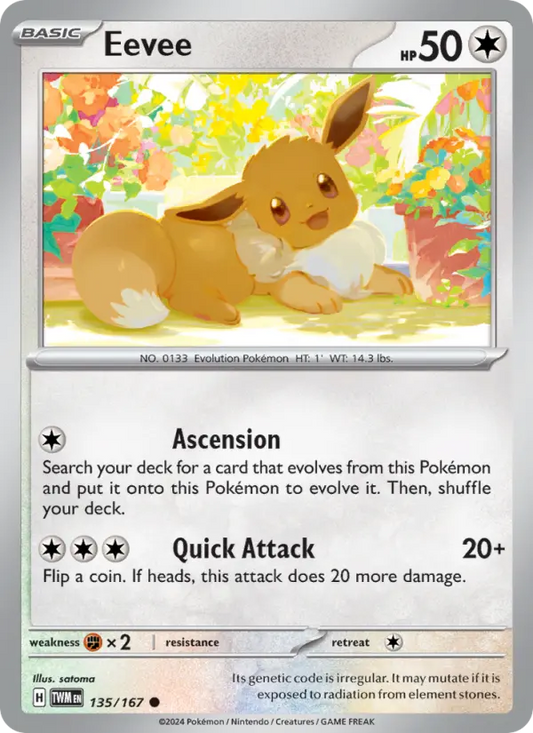 Eevee 135 Twilight Masquerade Pokesingles