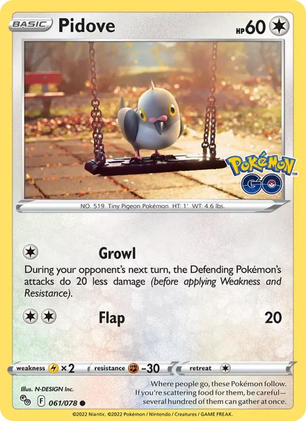 Pidove 61 Pokémon GO Pokesingles
