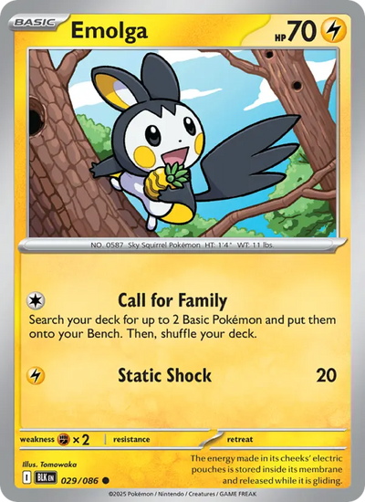 Emolga 29 Black Bolt Pokesingles