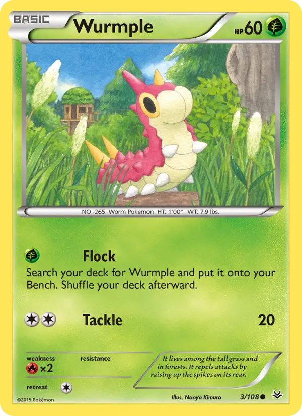 Wurmple 3 Roaring Skies Pokesingles