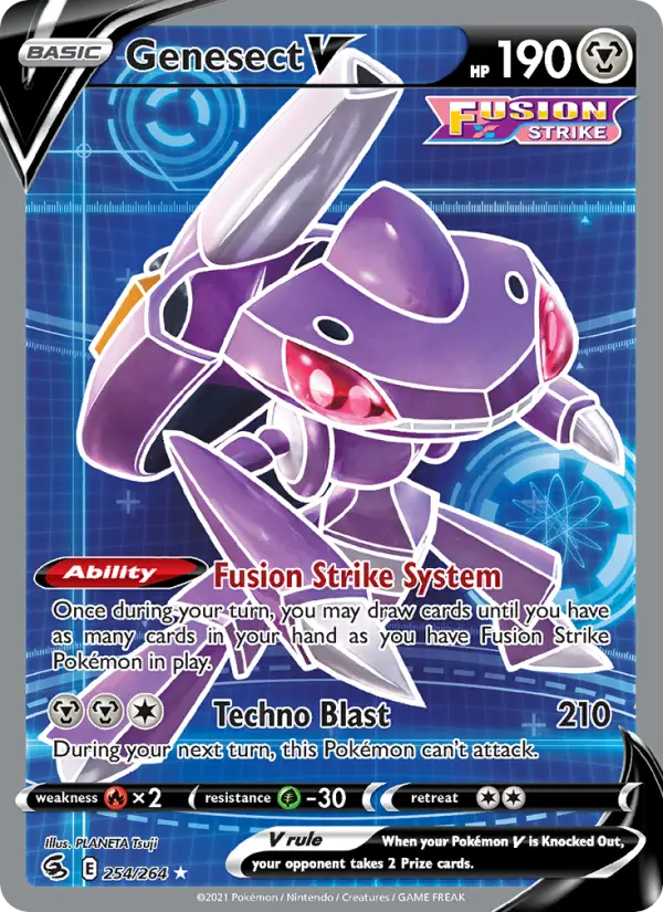 Genesect V 254 Fusion Strike Pokesingles