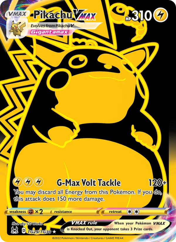 Pikachu VMAX TG29 Lost Origin Pokesingles