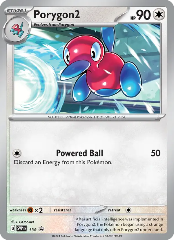 Porygon2 138 SVP Black Star Promos Pokesingles