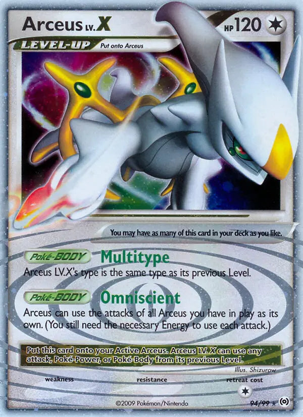 Arceus LV. X 94 Arceus Pokesingles