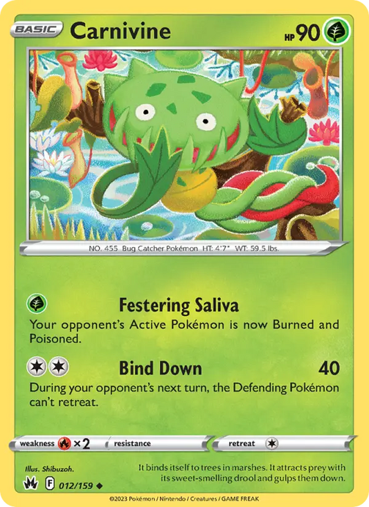Carnivine 12 Crown Zenith Pokesingles