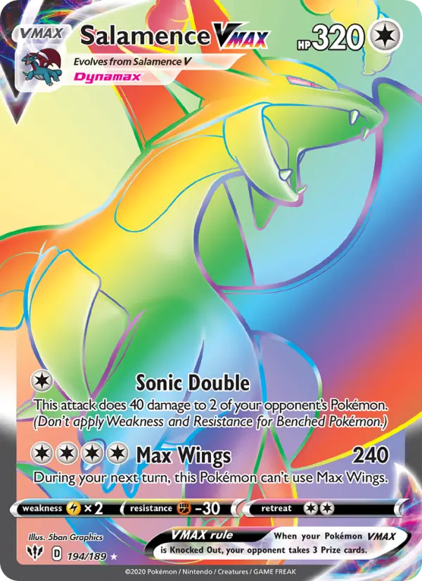Salamence VMAX 194 Darkness Ablaze Pokesingles