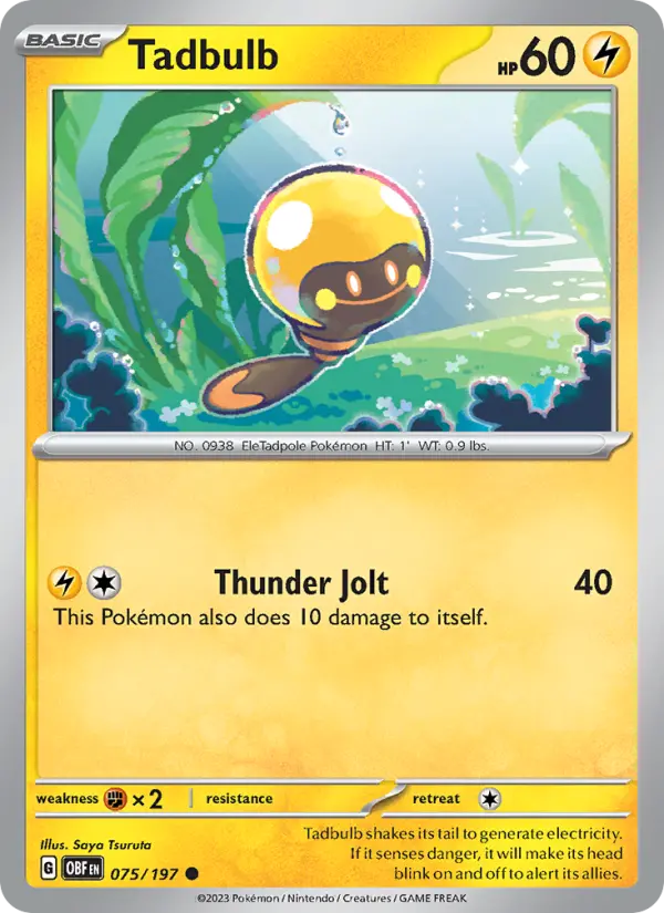 Tadbulb 75 Obsidian Flames Pokesingles