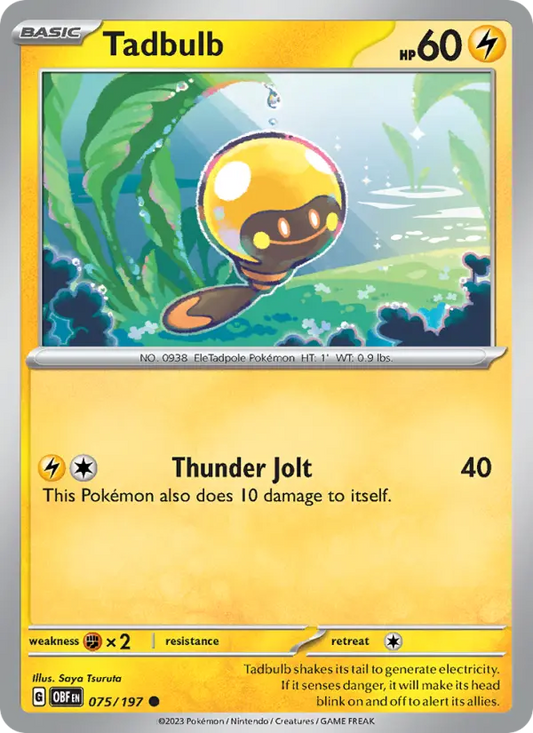 Tadbulb 75 Obsidian Flames Pokesingles