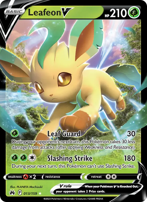 Leafeon V 13 Crown Zenith Pokesingles