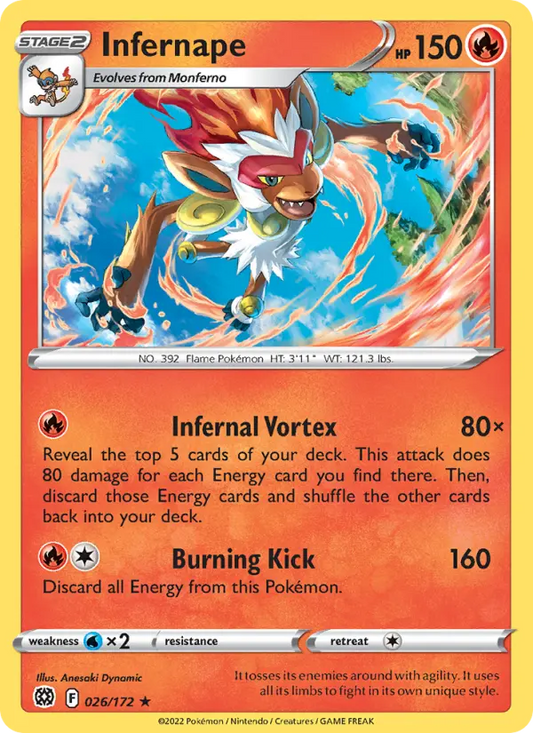 Infernape 26 Brilliant Stars Pokesingles
