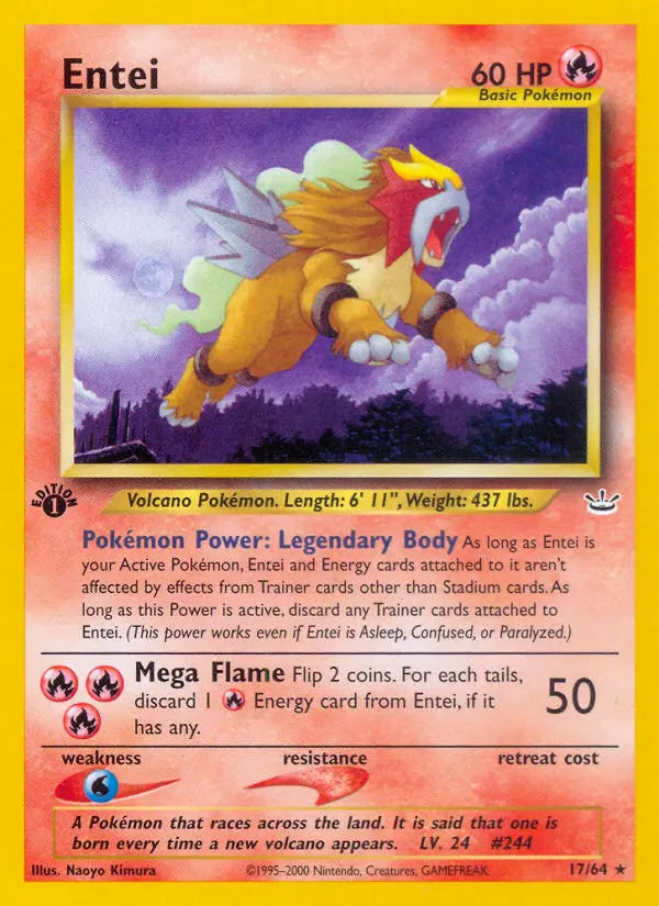 Entei 17 Neo Revelation Pokesingles