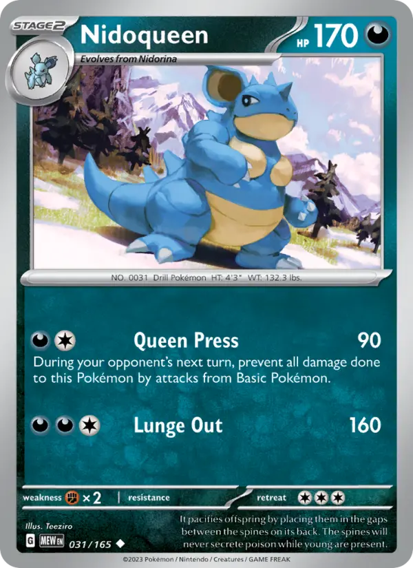 Nidoqueen 31 151 Pokesingles