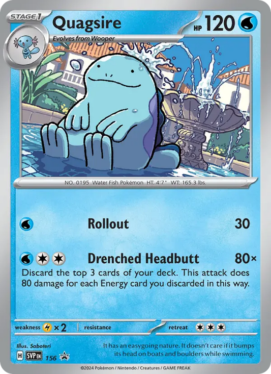 Quagsire 156 SVP Black Star Promos Pokesingles