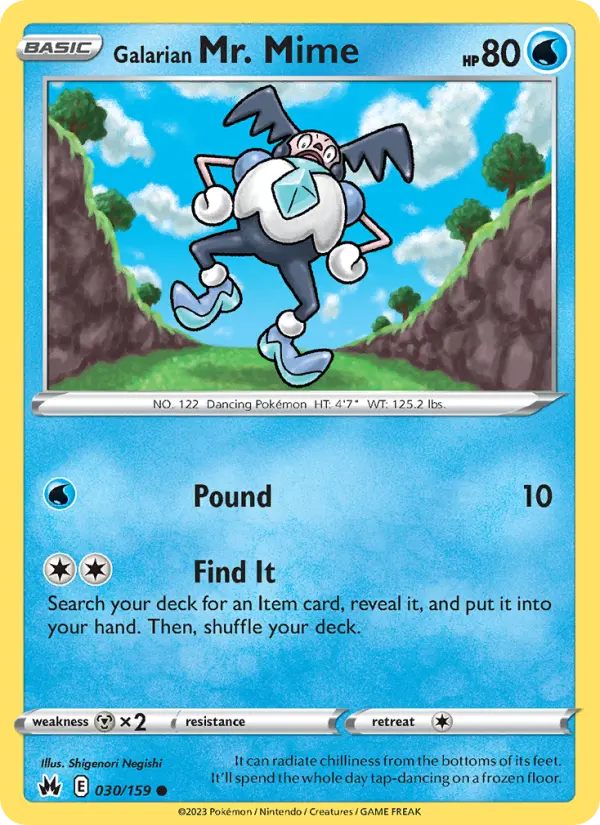 Galarian Mr. Mime 30 Crown Zenith Pokesingles