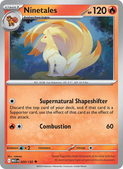 Ninetales 20 Mega Evolution Pokesingles