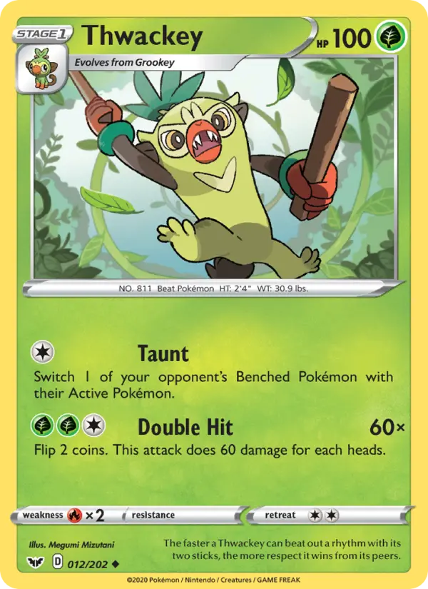 Thwackey 12 Sword & Shield Pokesingles
