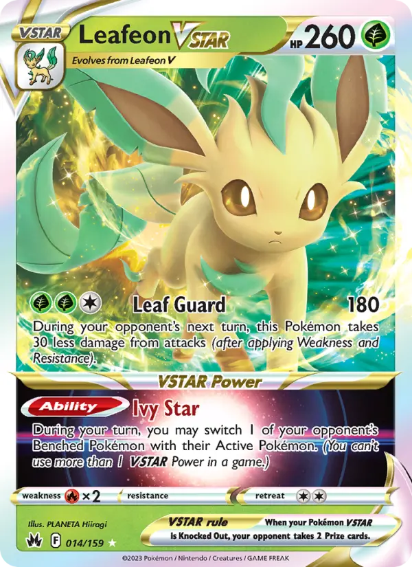 Leafeon VSTAR 14 Crown Zenith Pokesingles