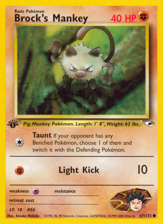 Brock's Mankey 67 Gym Heroes Pokesingles