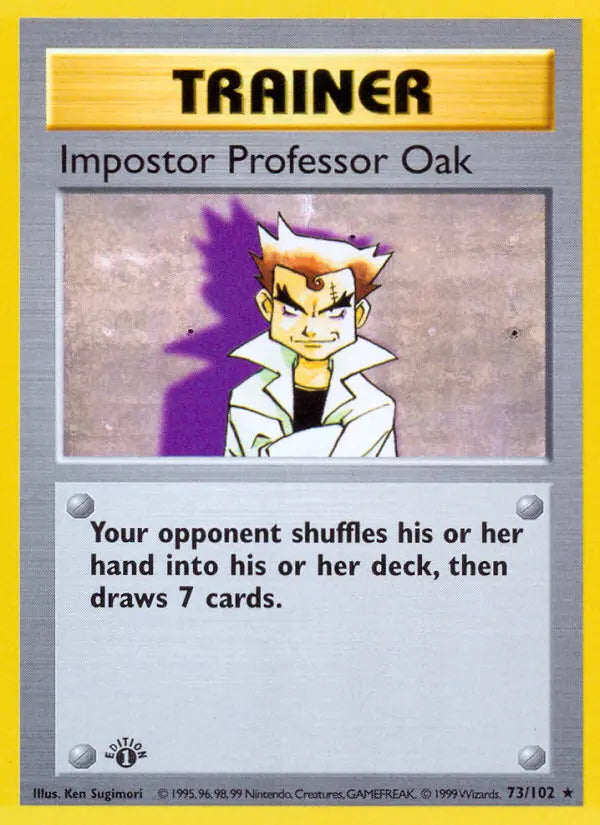 Impostor Professor Oak 73 Base Set Pokesingles