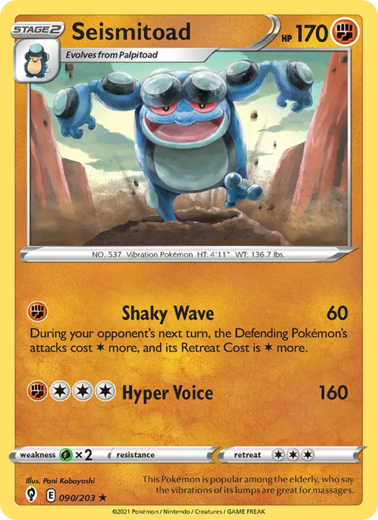 Seismitoad 90 Evolving Skies Pokesingles