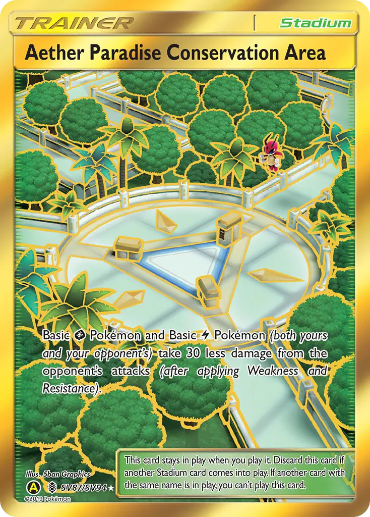 Aether Paradise Conservation Area SV87 Hidden Fates Shiny Vault Pokesingles