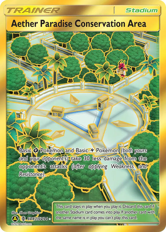 Aether Paradise Conservation Area SV87 Hidden Fates Shiny Vault Pokesingles