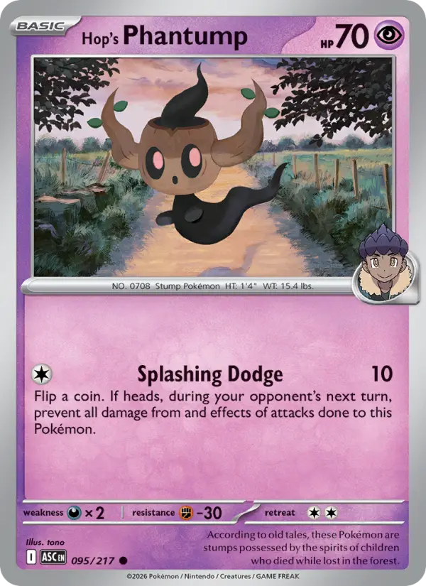 Hop's Phantump 95 Ascended Heroes Pokesingles