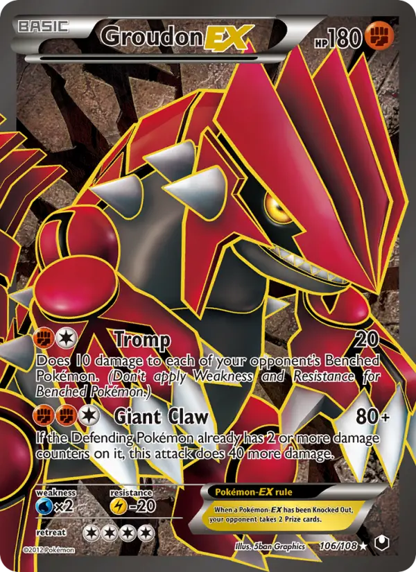 Groudon-EX 106 Dark Explorers Pokesingles