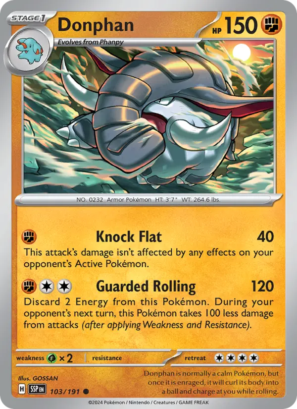 Donphan 103 Surging Sparks Pokesingles