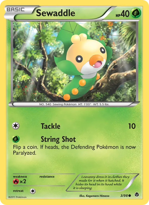 Sewaddle 3 Emerging Powers Pokesingles