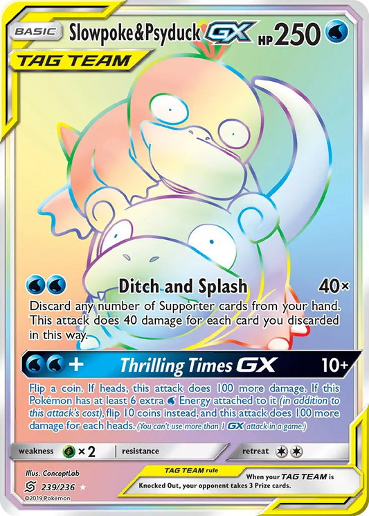 Slowpoke & Psyduck GX 239 Unified Minds Pokesingles