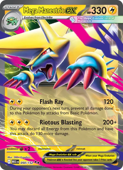 Mega Manectric ex 50 Mega Evolution Pokesingles