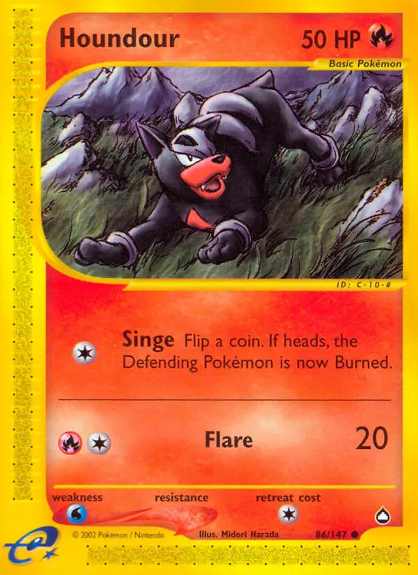 Houndour 86 Aquapolis Pokesingles