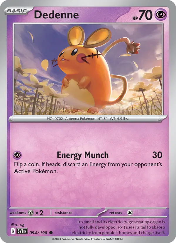 Dedenne 94 Scarlet & Violet Pokesingles