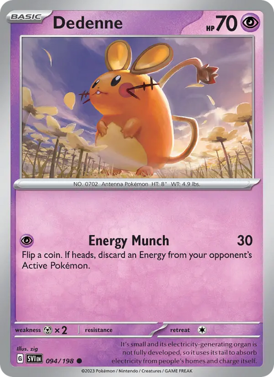 Dedenne 94 Scarlet & Violet Pokesingles