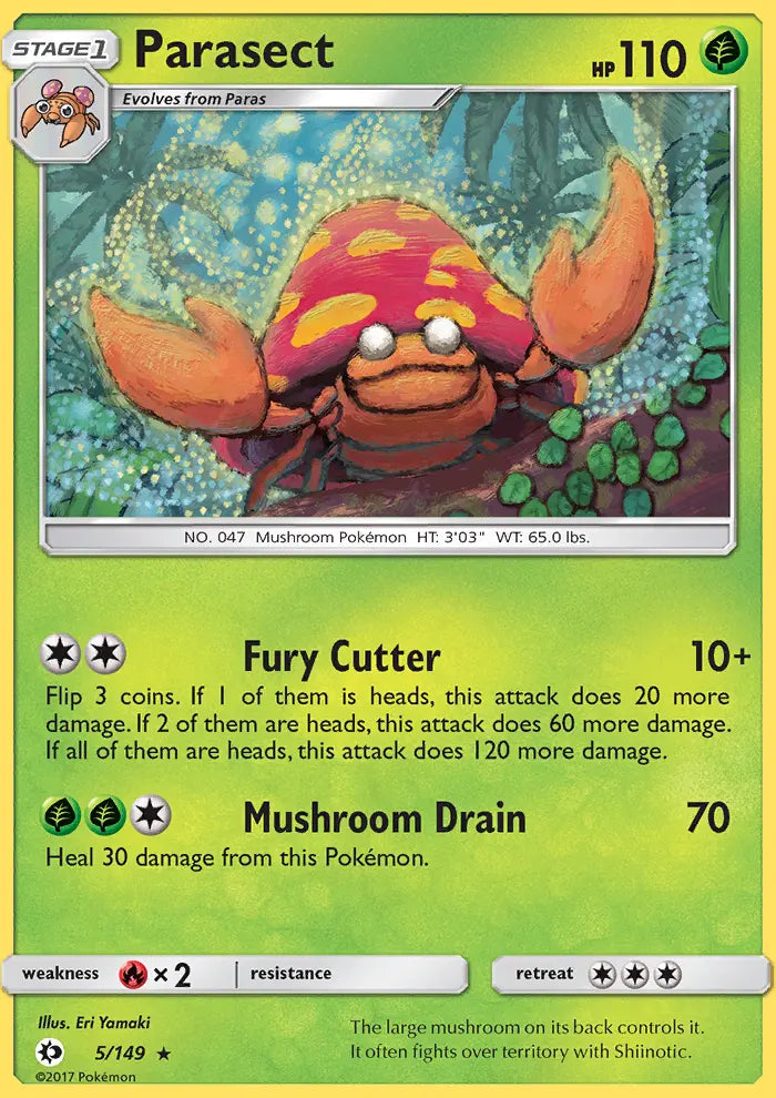 Parasect 5 Sun & Moon Pokesingles