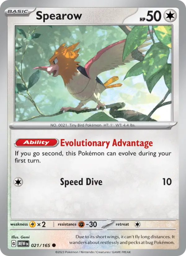 Spearow 21 151 Pokesingles