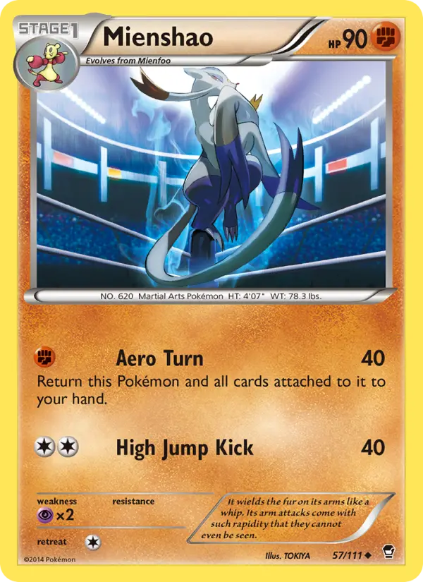 Mienshao 57 Furious Fists Pokesingles