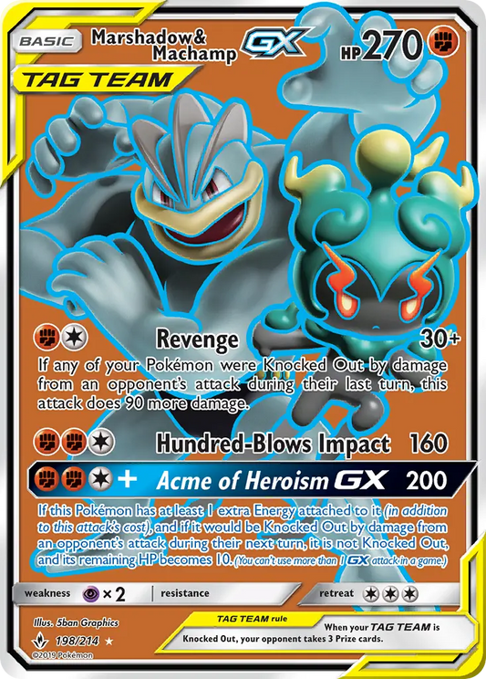Marshadow & Machamp GX 198 Unbroken Bonds Pokesingles